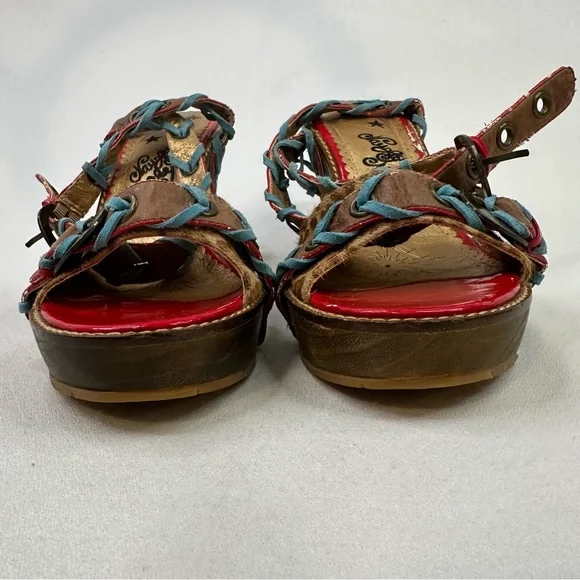 Naughty Monkey Indios Wedge Sandal Leopard 10 - Picture 7 of 16